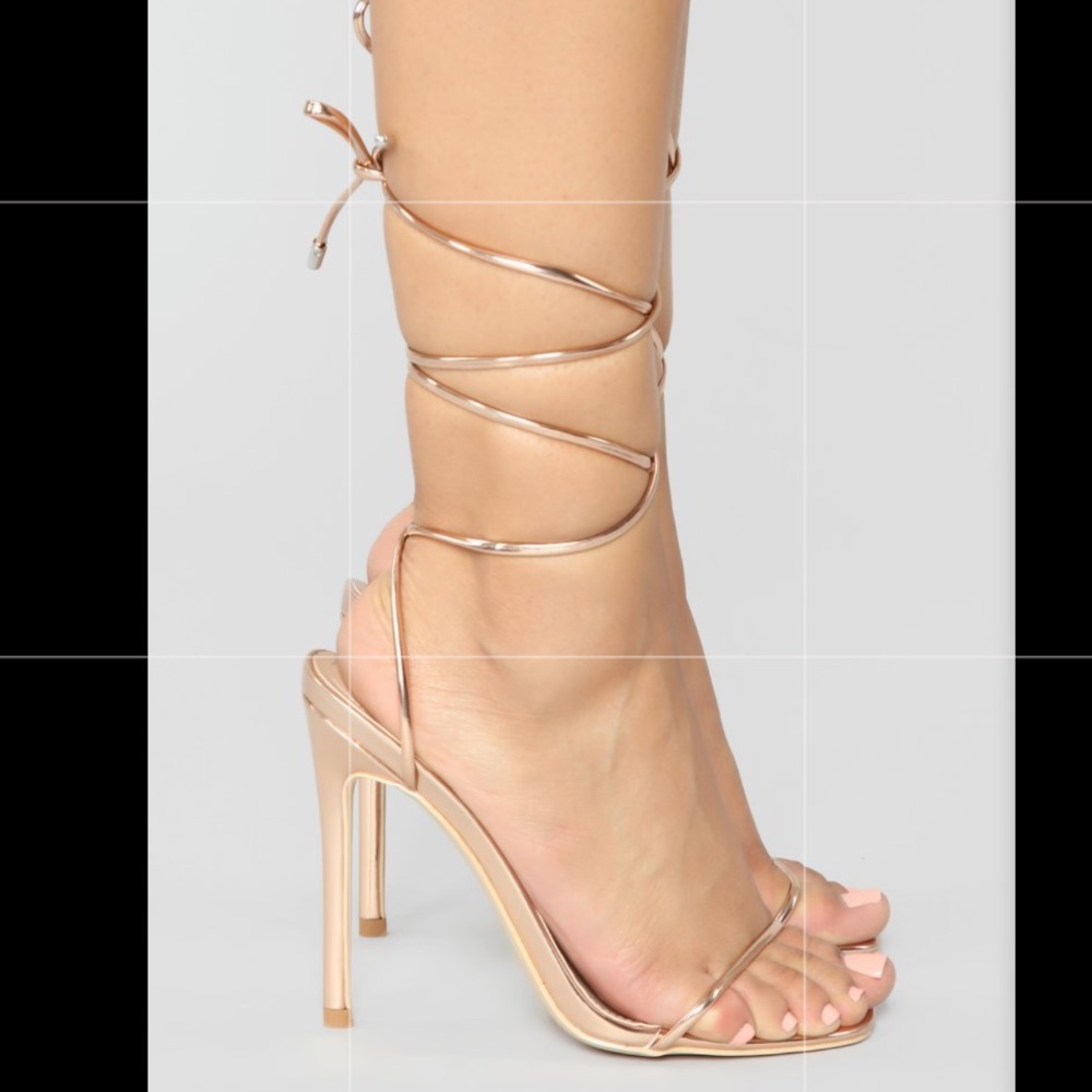 Rose Gold Wrap Heels